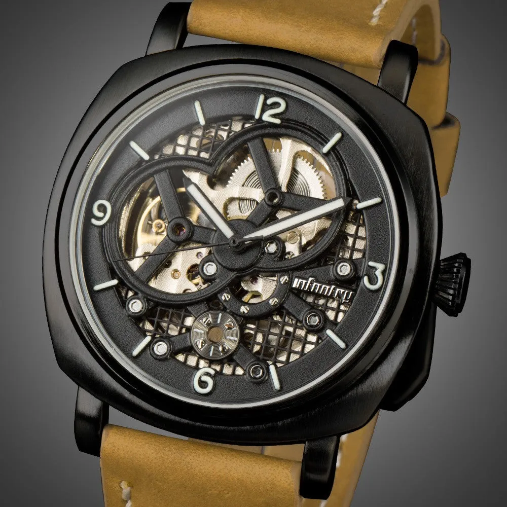 Mens Watches Automatic Mechanical Mens Watch Luminous Luxury Brand Wrist Watch Leather Strap Classic Relogio Hombres