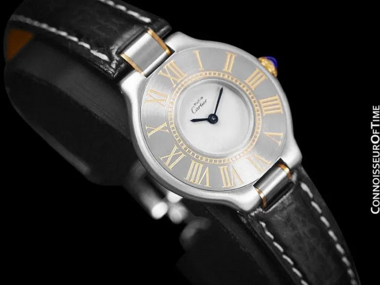 Must De Cartier 21C Ladies Watch - Stainless Steel and 18K Gold