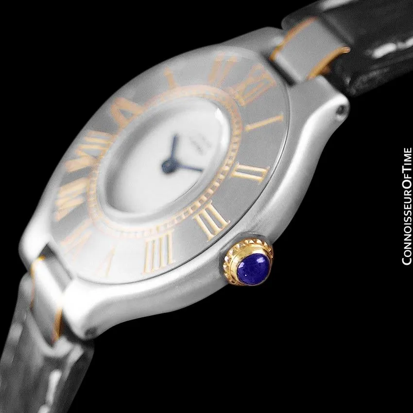 Must De Cartier 21C Ladies Watch - Stainless Steel and 18K Gold