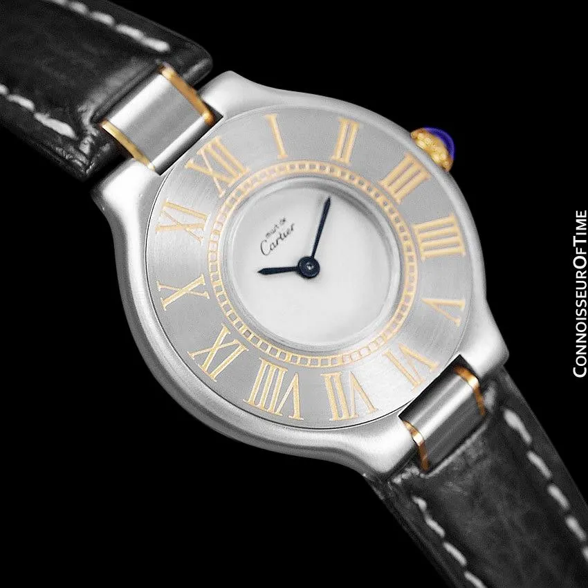 Must De Cartier 21C Ladies Watch - Stainless Steel and 18K Gold