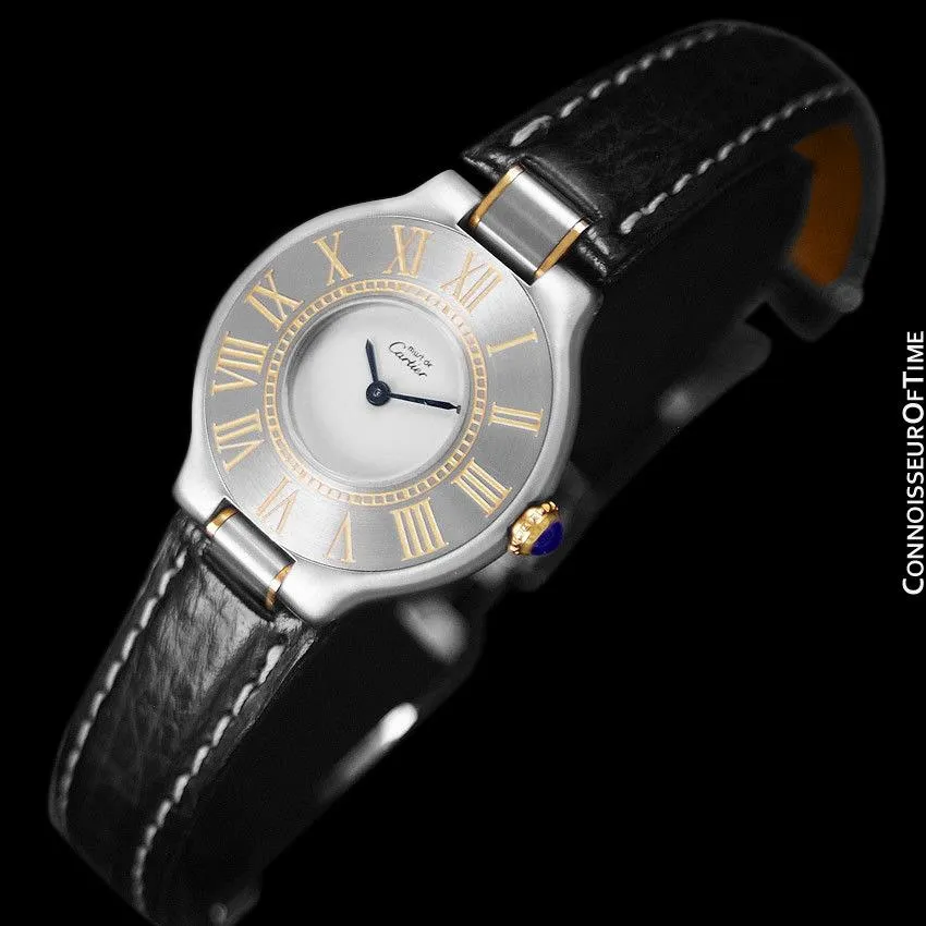 Must De Cartier 21C Ladies Watch - Stainless Steel and 18K Gold