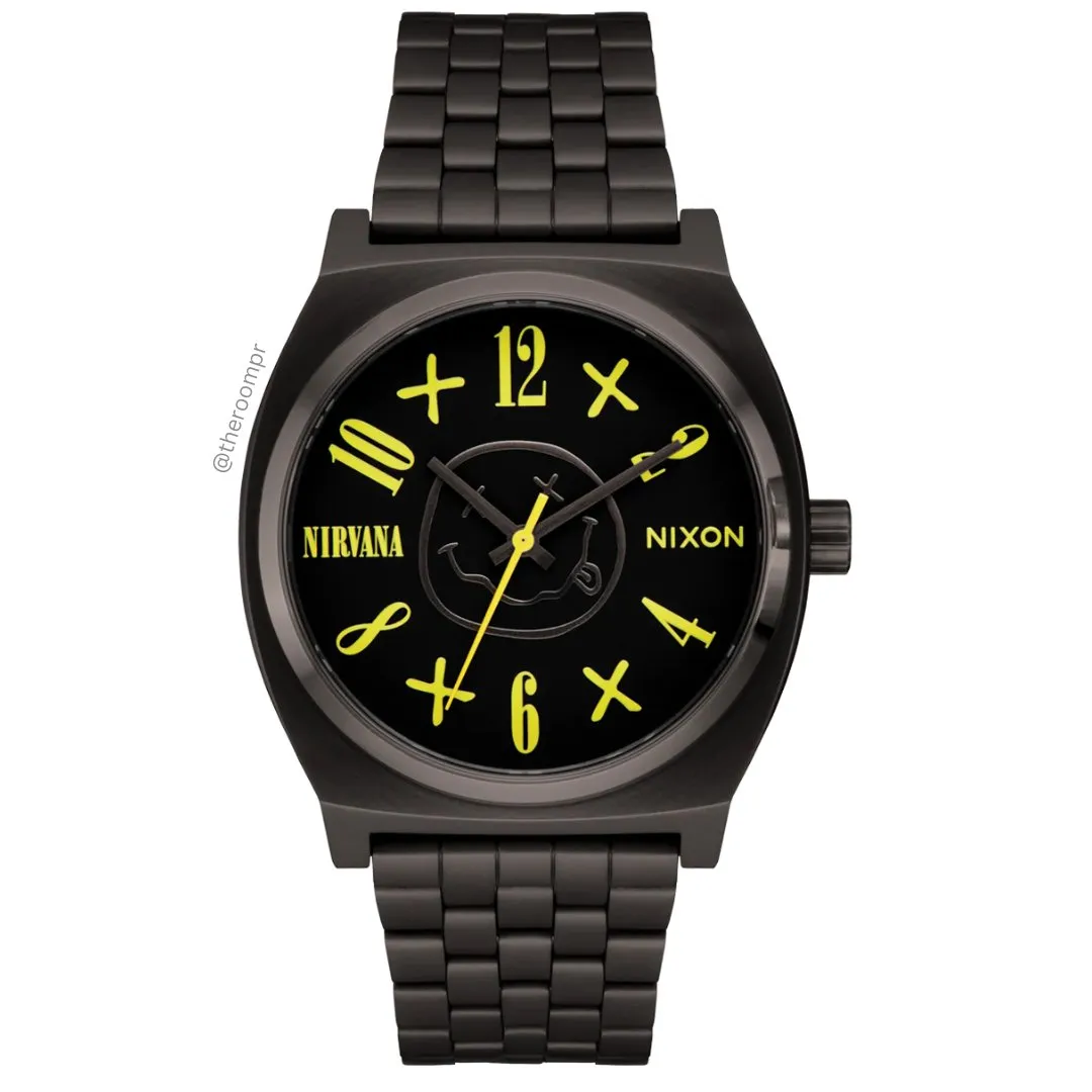 Nixon x Nirvana "Time Teller" Watch in Black