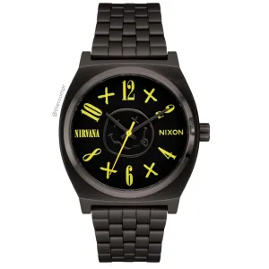 Nixon x Nirvana "Time Teller" Watch in Black