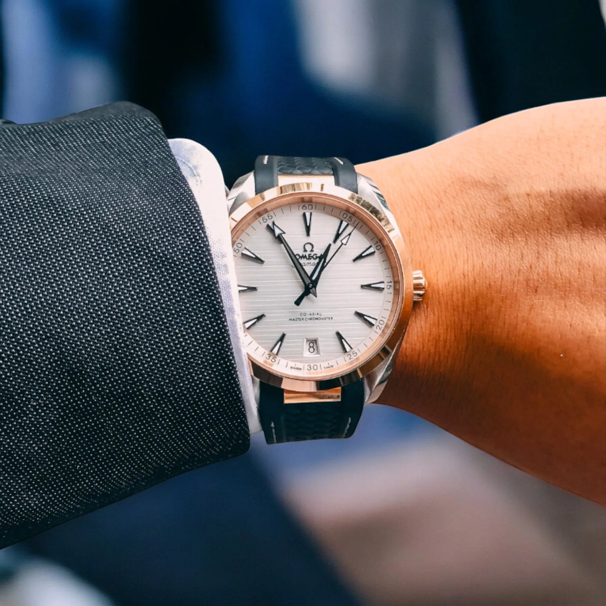 Omega Seamaster Aqua Terra 220.22.41.21.02.001 Steel Rose Gold Watch