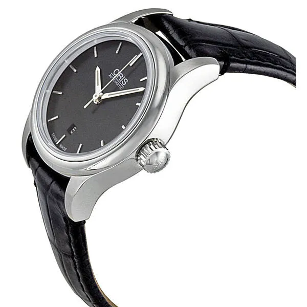 Oris Classic Date Automatic Black Dial Stainless Steel Ladies Watch 561-7650-4054LS 01 561 7650 4054-07 5 14 11