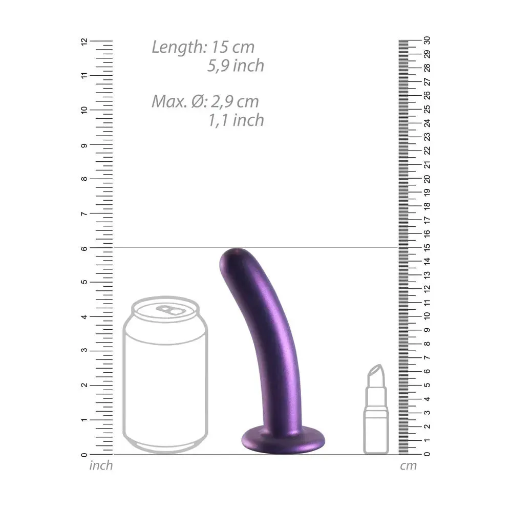OUCH! Smooth Silicone G-Spot Dildo - 6'' / 14.5 cm