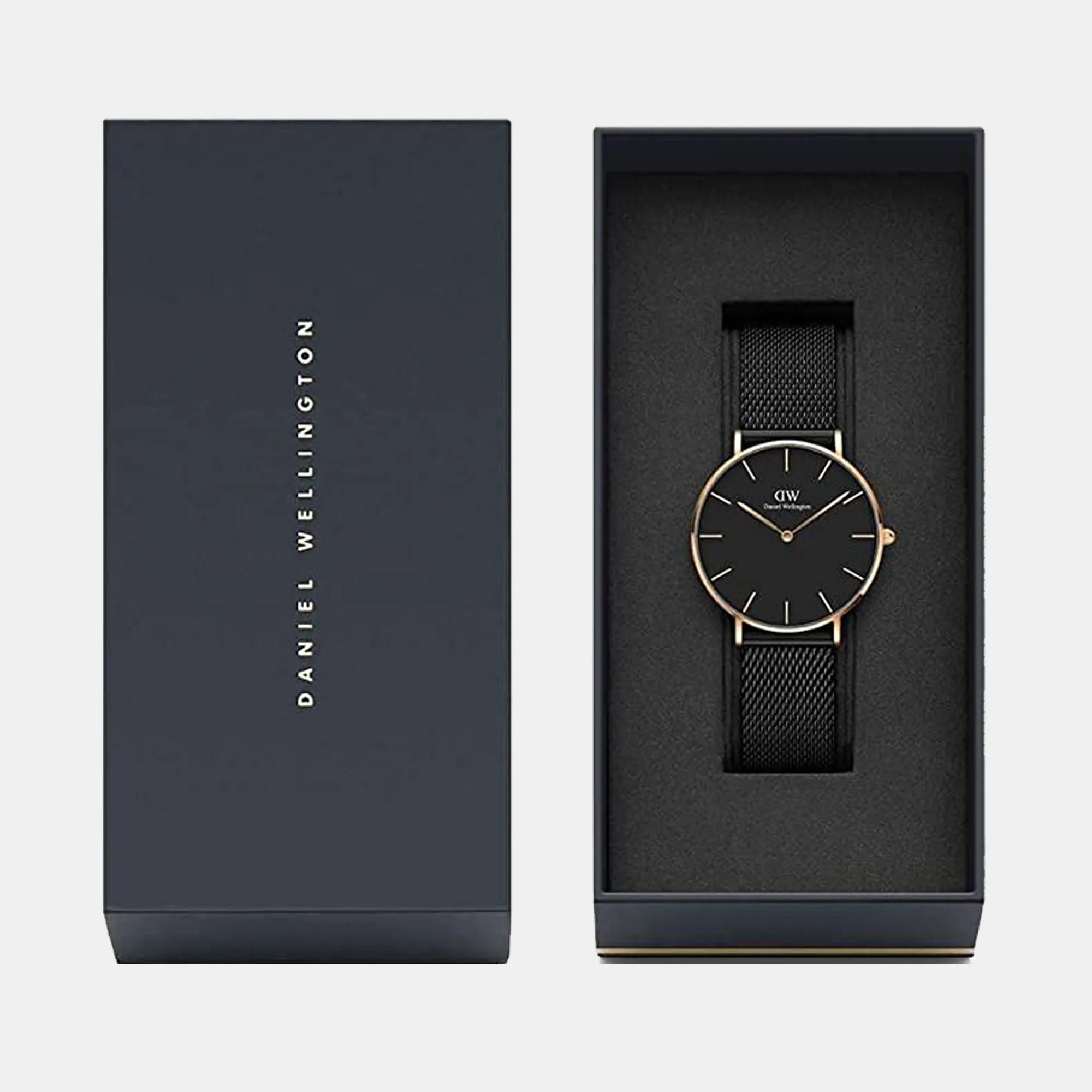 Petite Unisex Black Analog Stainless Steel Watch DW00100307K
