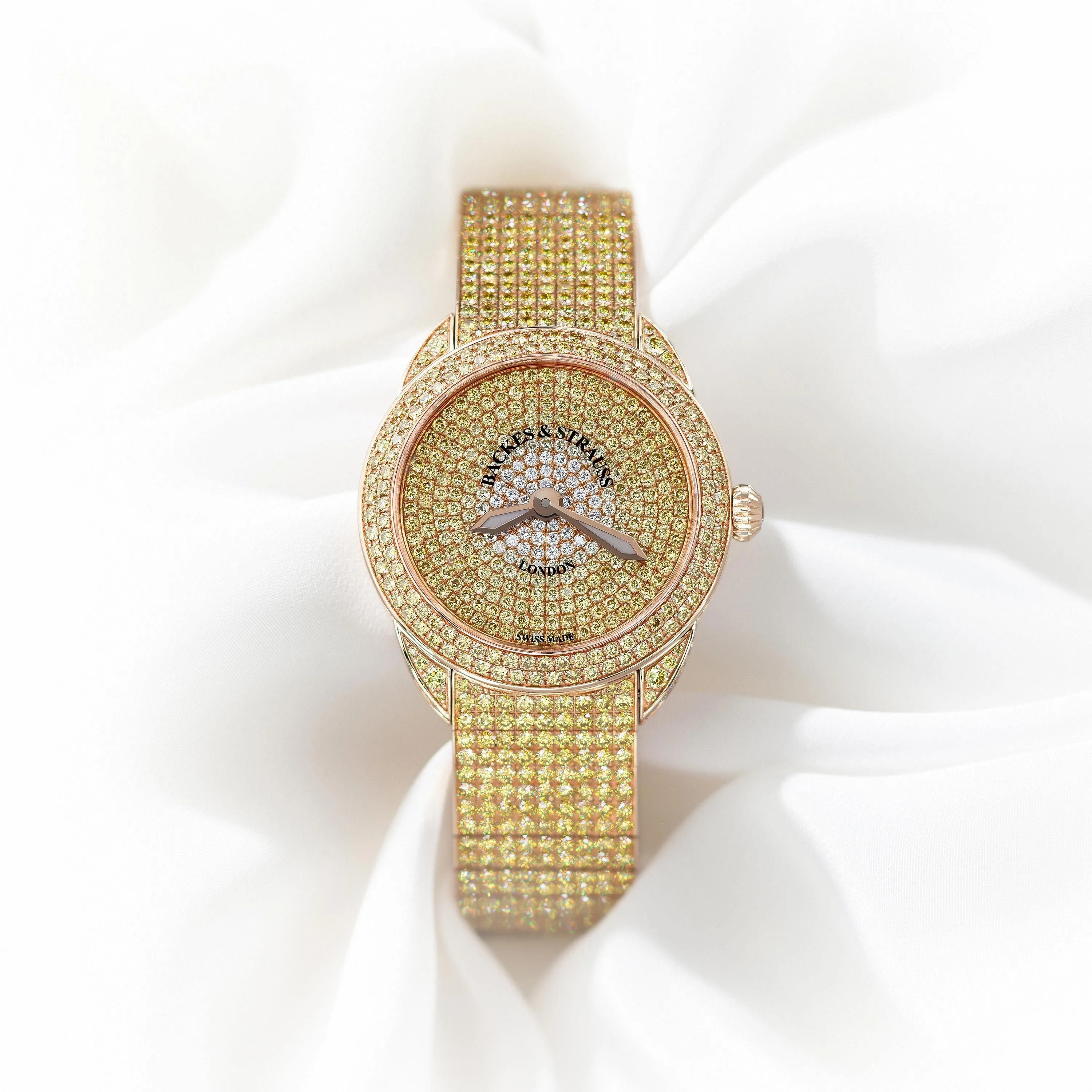 Piccadilly Renaissance Ballerina Jonquil 33 Luxury Diamond Watch for Women - 33 mm Rose Gold - Backes & Strauss