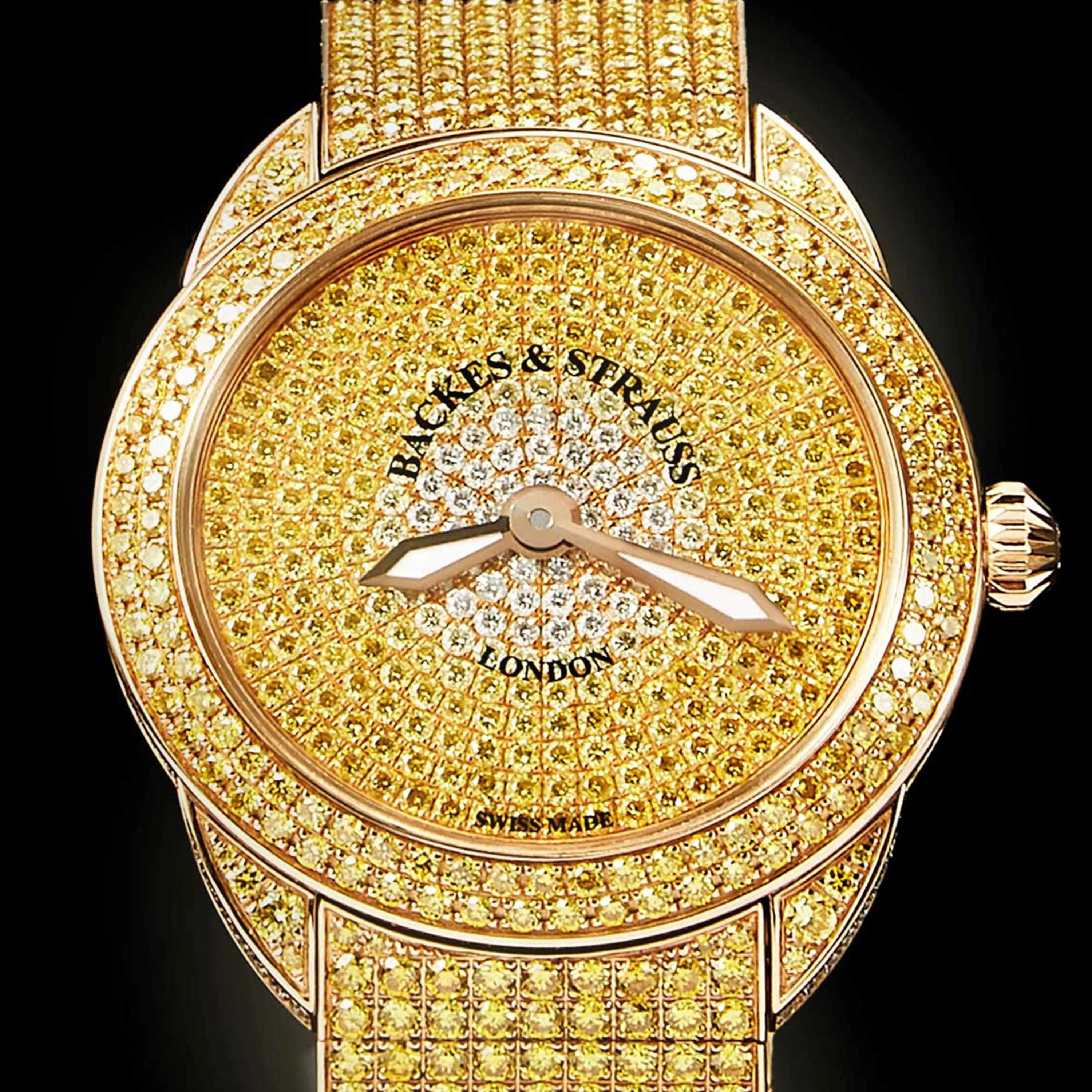 Piccadilly Renaissance Ballerina Jonquil 33 Luxury Diamond Watch for Women - 33 mm Rose Gold - Backes & Strauss