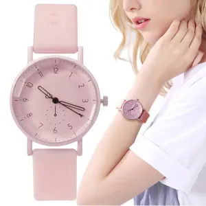 Pink Digital Simple Women Dresses Fashion Casual Watch