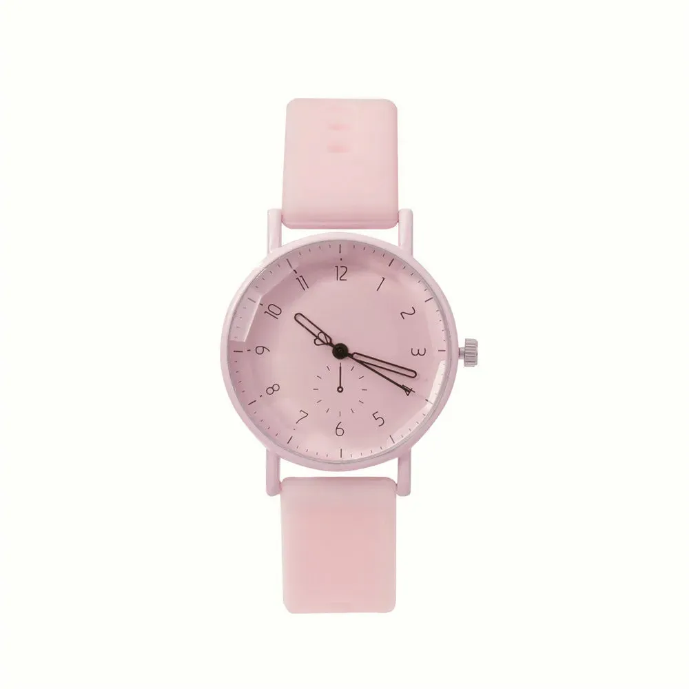 Pink Digital Simple Women Dresses Fashion Casual Watch