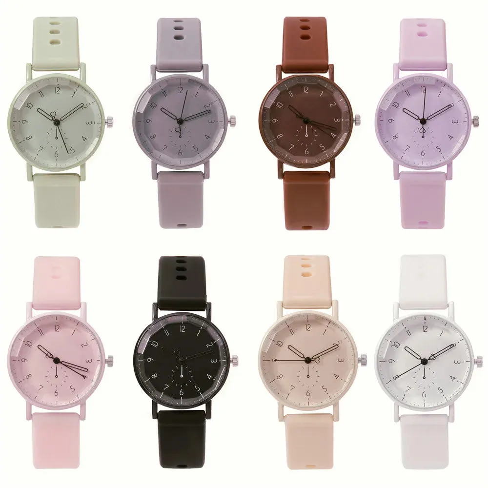 Pink Digital Simple Women Dresses Fashion Casual Watch