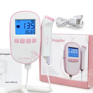 Portable Pocket Fetal Doppler Heart Monitor