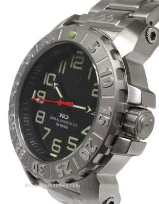 Reactor Mens Trident 2 - Black Dial - Stainless Steel Bracelet - NeverDark