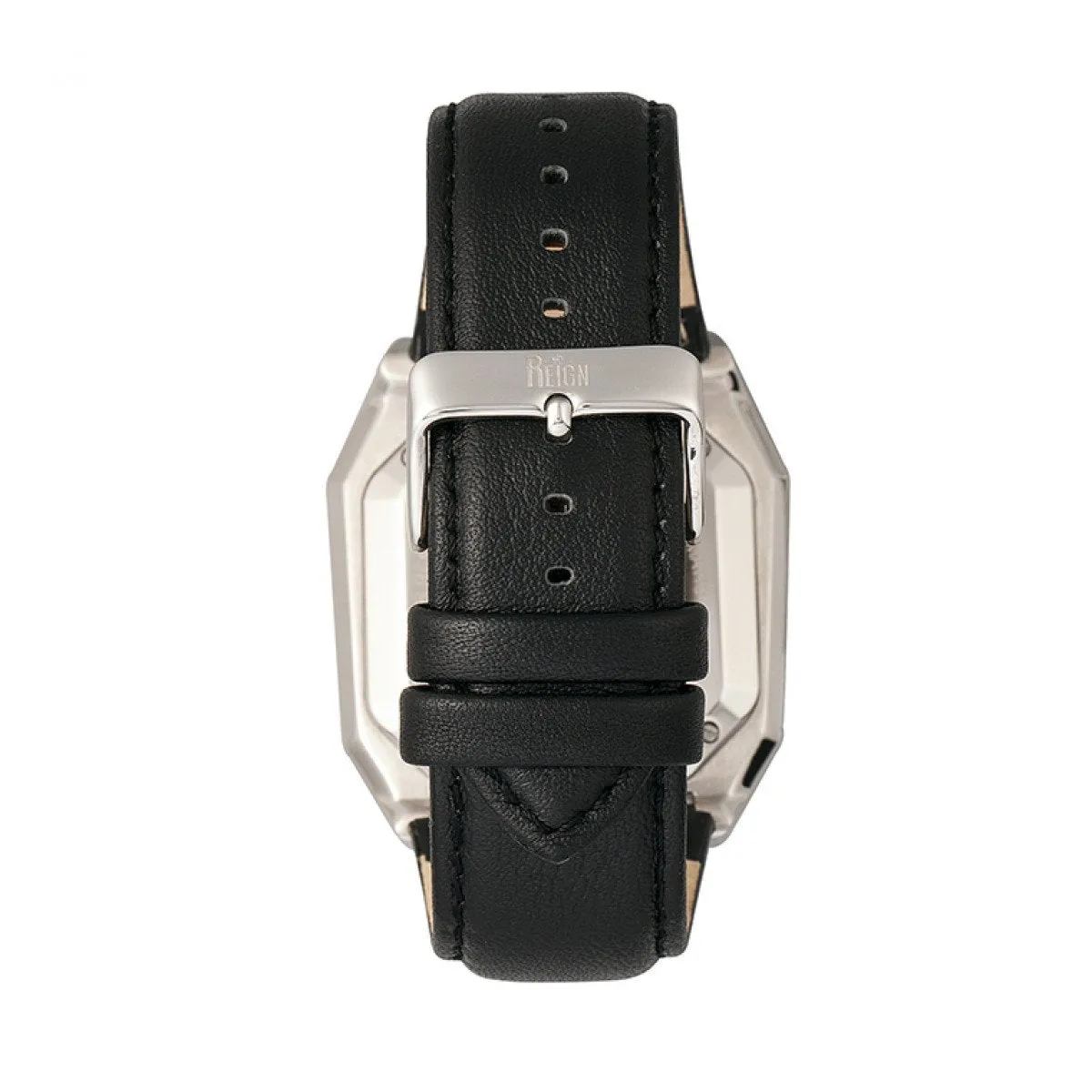 Reign Asher Automatic Sapphire Crystal Leather-Band Watch