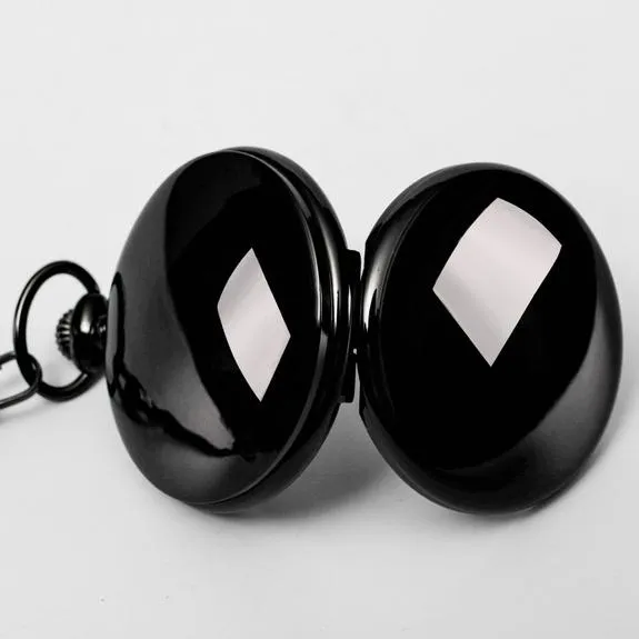 Retro Smooth Men Pocket Watch with Chain