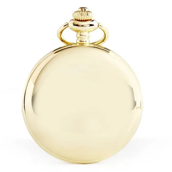 Retro Smooth Men Pocket Watch with Chain