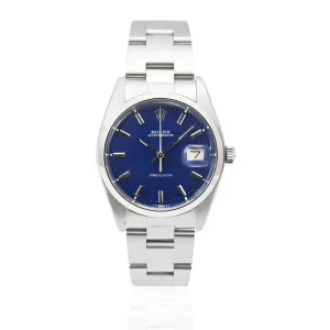 Rolex Oysterdate Precision Blue Dial Stainless Steel Ref: 6694