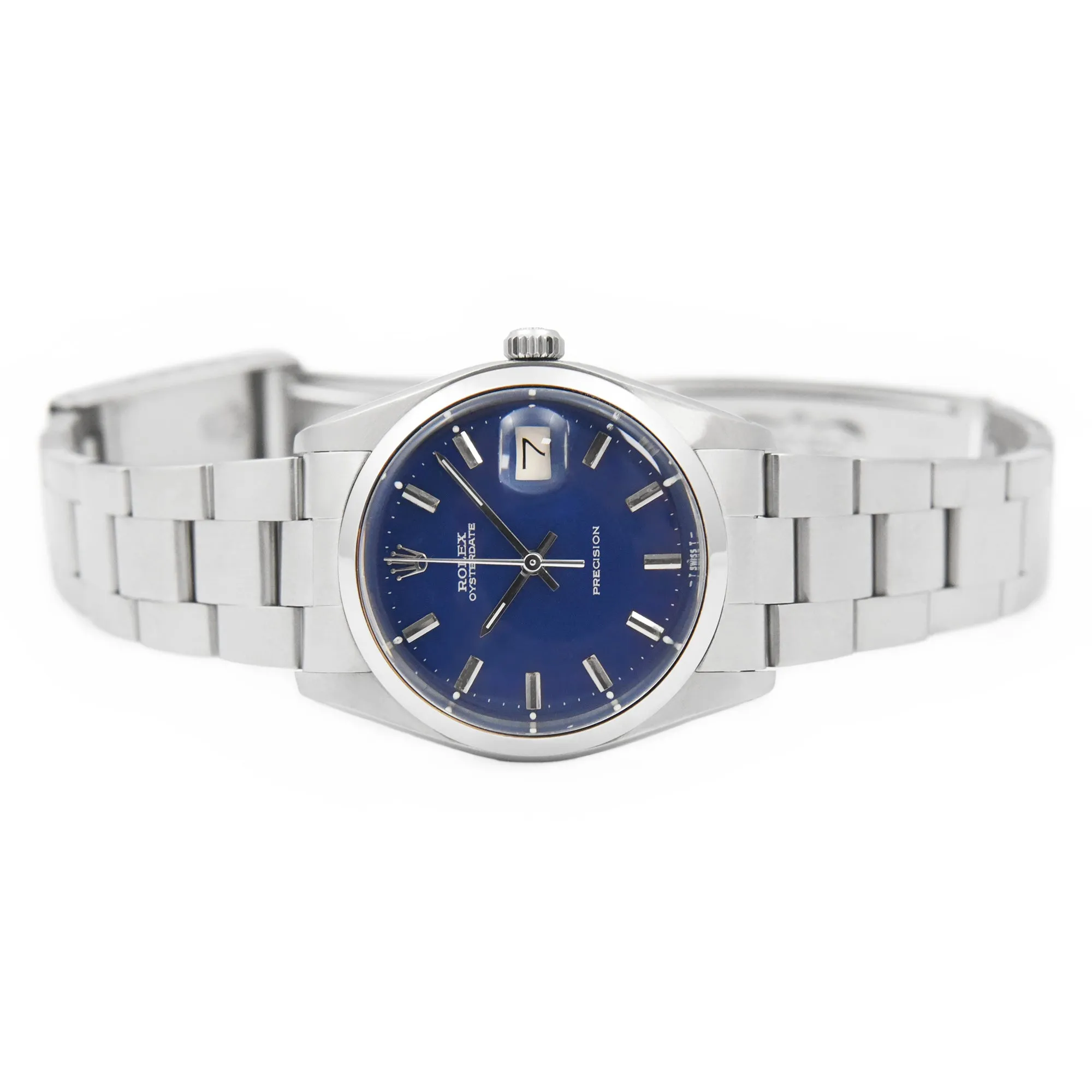 Rolex Oysterdate Precision Blue Dial Stainless Steel Ref: 6694