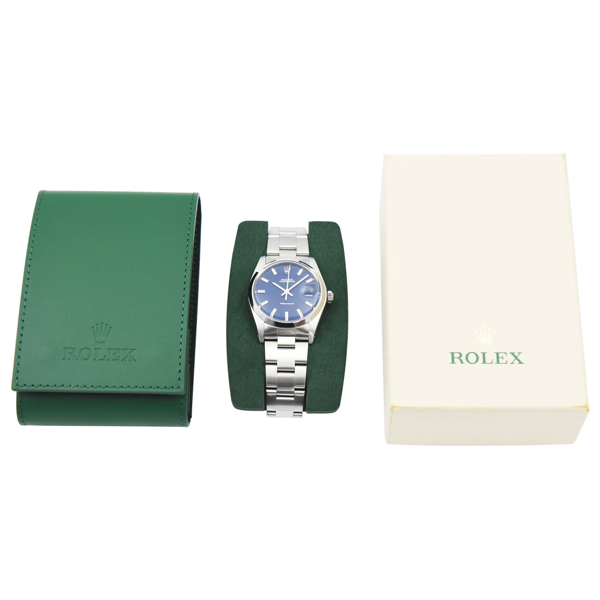 Rolex Oysterdate Precision Blue Dial Stainless Steel Ref: 6694