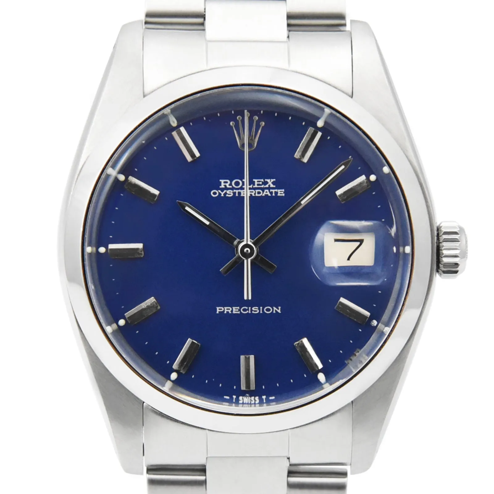 Rolex Oysterdate Precision Blue Dial Stainless Steel Ref: 6694