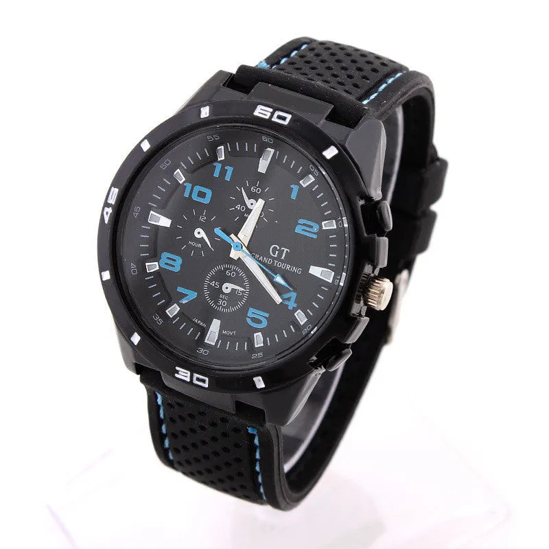 Rubber Strap Silicone Watch F1 GT Men's Sports watch women Casual watches Cycling Analog wristwatch