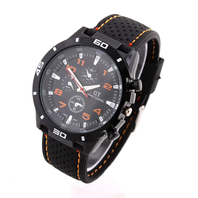 Rubber Strap Silicone Watch F1 GT Men's Sports watch women Casual watches Cycling Analog wristwatch