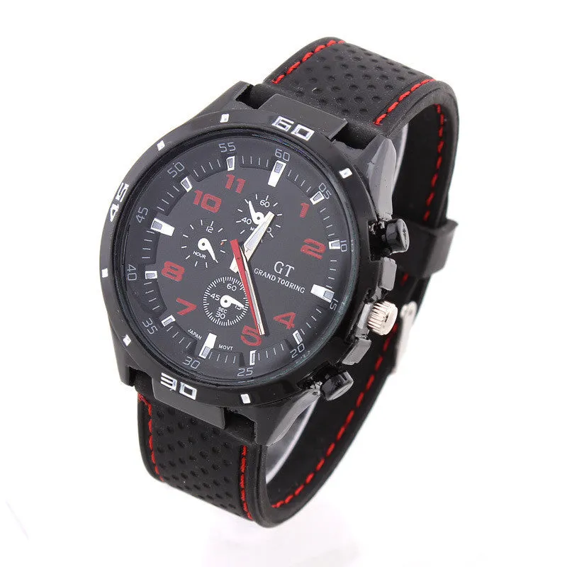Rubber Strap Silicone Watch F1 GT Men's Sports watch women Casual watches Cycling Analog wristwatch
