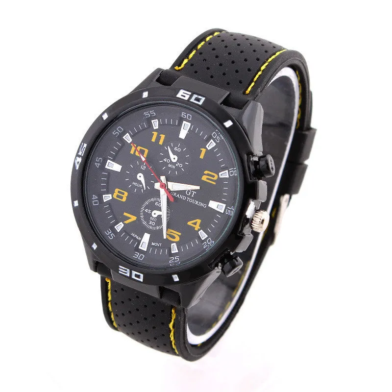 Rubber Strap Silicone Watch F1 GT Men's Sports watch women Casual watches Cycling Analog wristwatch