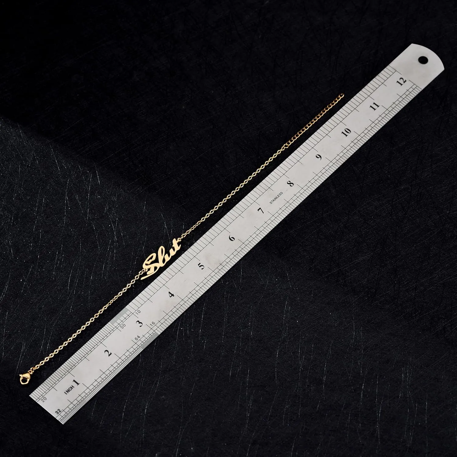 Slut Ankle Bracelet - Silver or Gold Plated Anklet, Swinger Jewelry