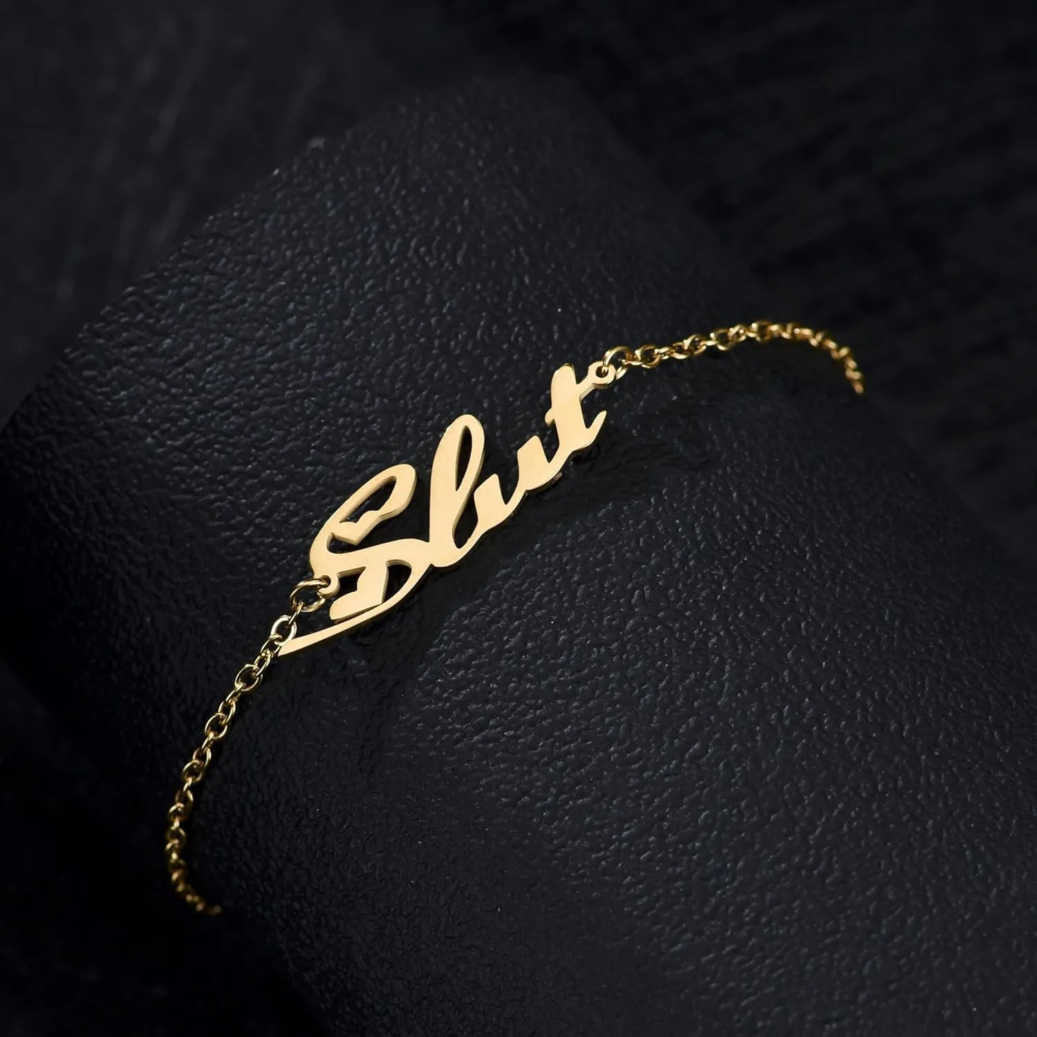Slut Ankle Bracelet - Silver or Gold Plated Anklet, Swinger Jewelry