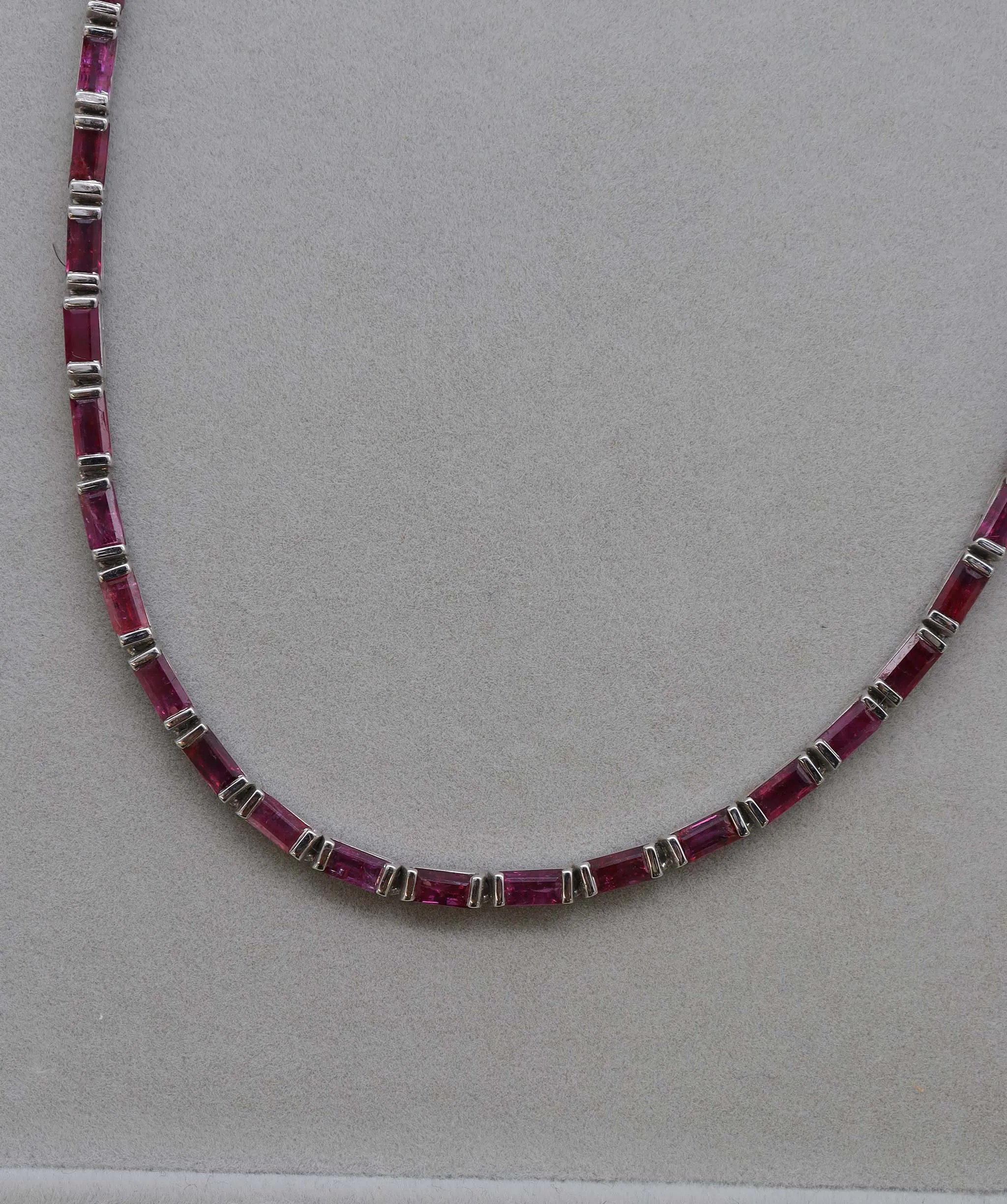 The Raniya Full Ruby White Gold chocker DXBS2684
