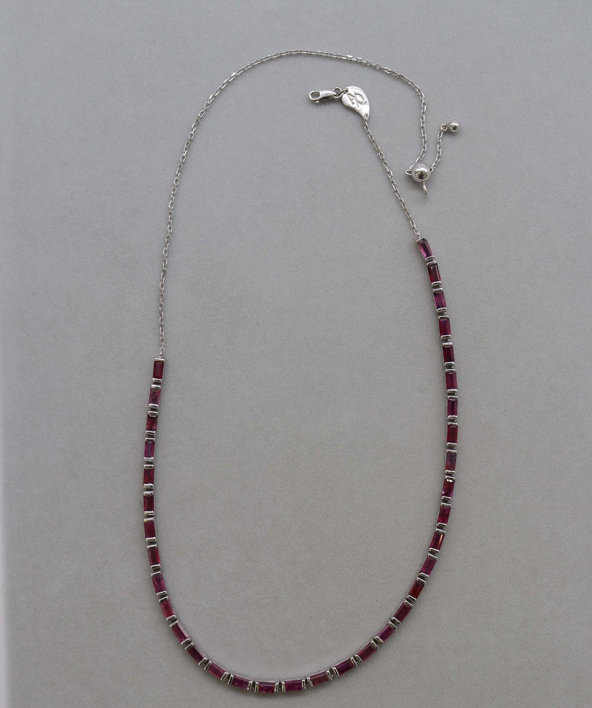 The Raniya Full Ruby White Gold chocker DXBS2684