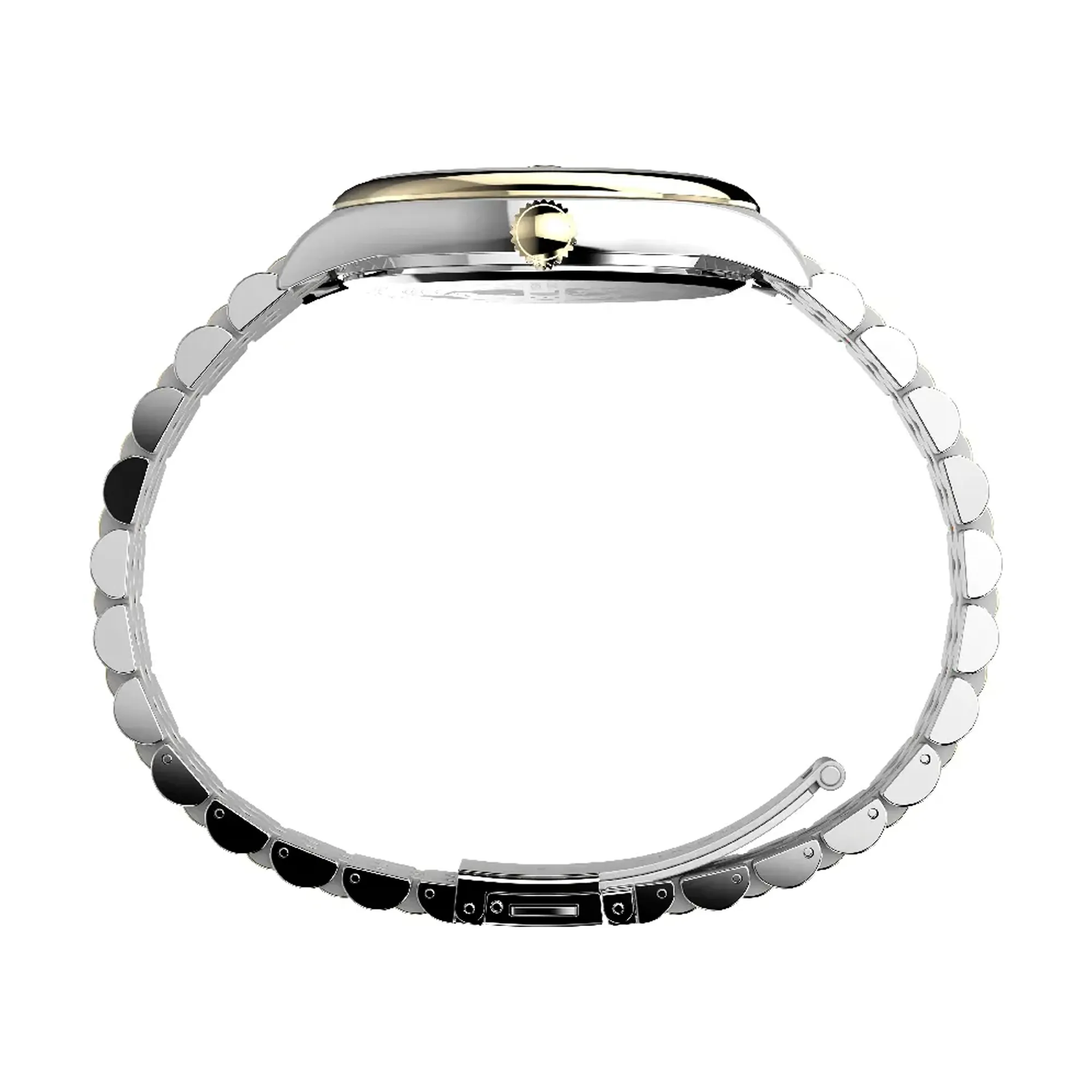 Timex Mens Legacy Day/Date Two Tone Case Blue Dial Bracelet