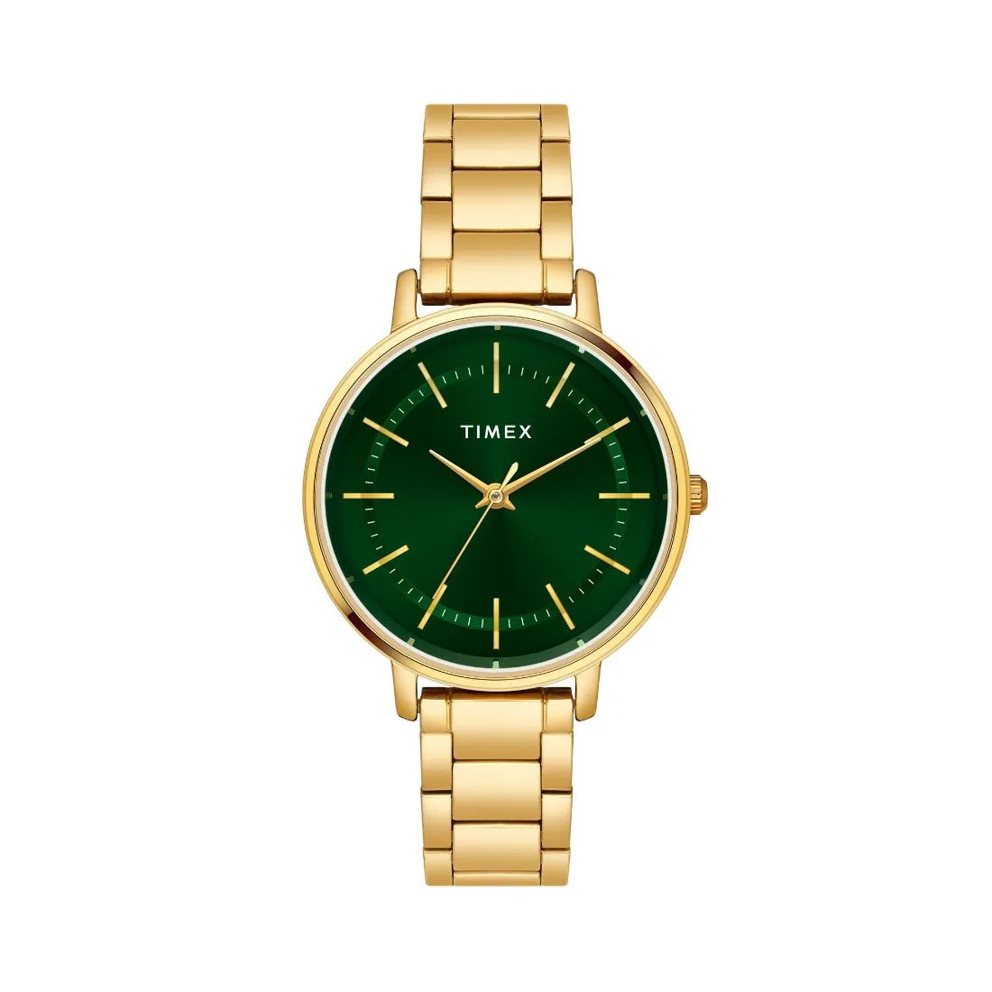 Timex Women 34 mm Size Green Dial Analog Watch- TWEL15803