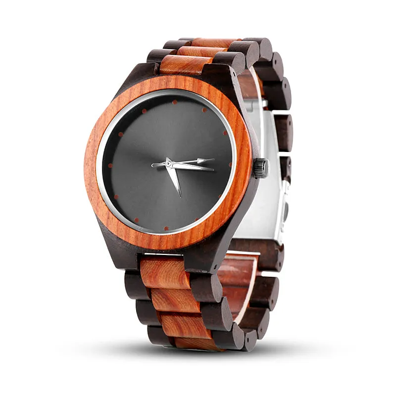 Top Luxury Wood Wrist Watch Unique Wood Watches Fashion Full Wooden Men's Watch Men Watch Wooden Clock