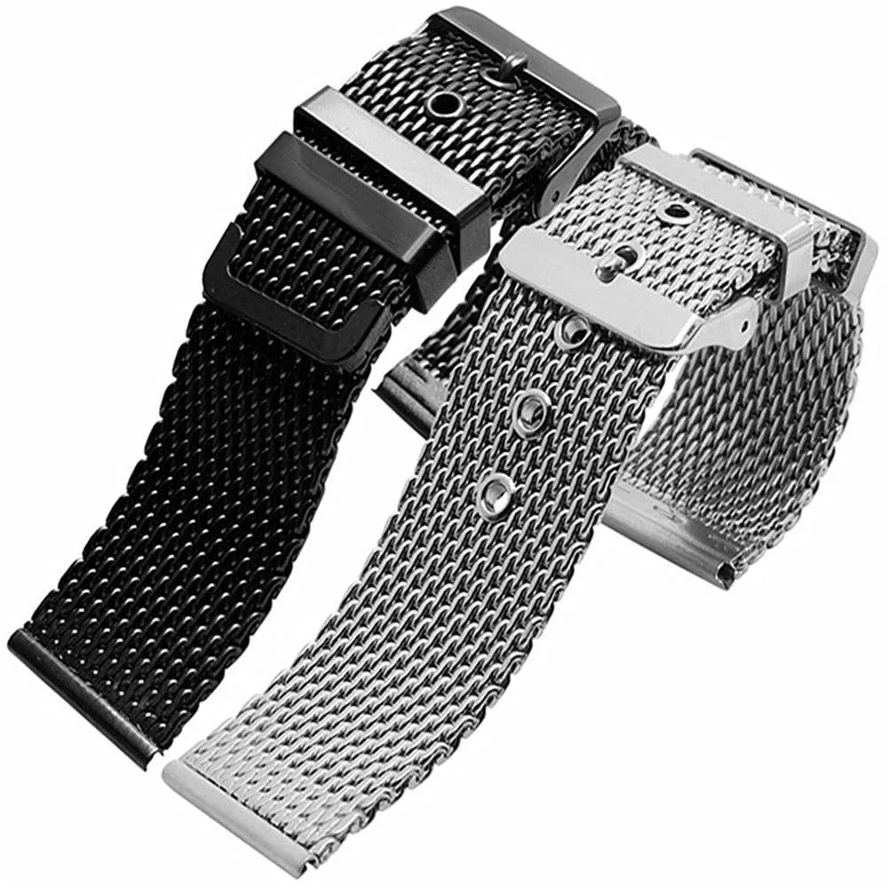 Universal Mesh Milanese Pin Buckle Replace Watch Strap