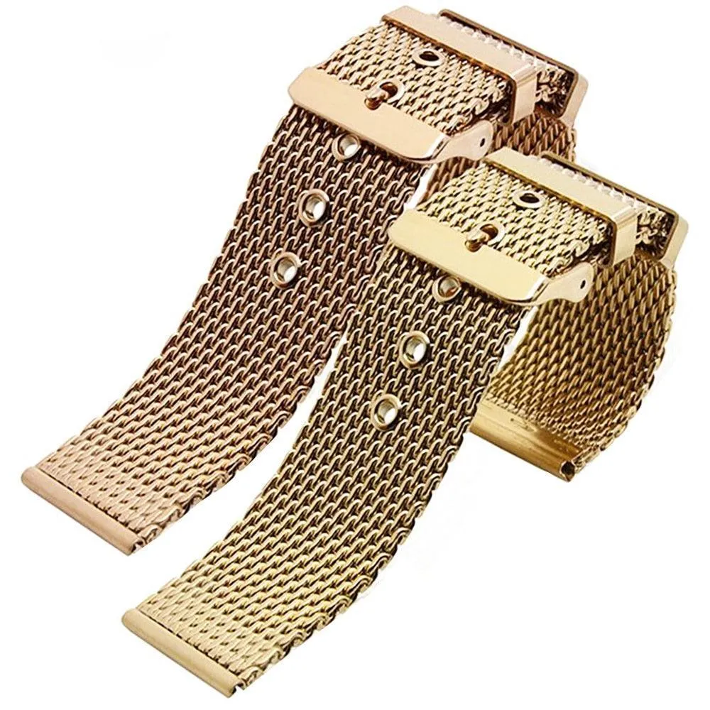 Universal Mesh Milanese Pin Buckle Replace Watch Strap