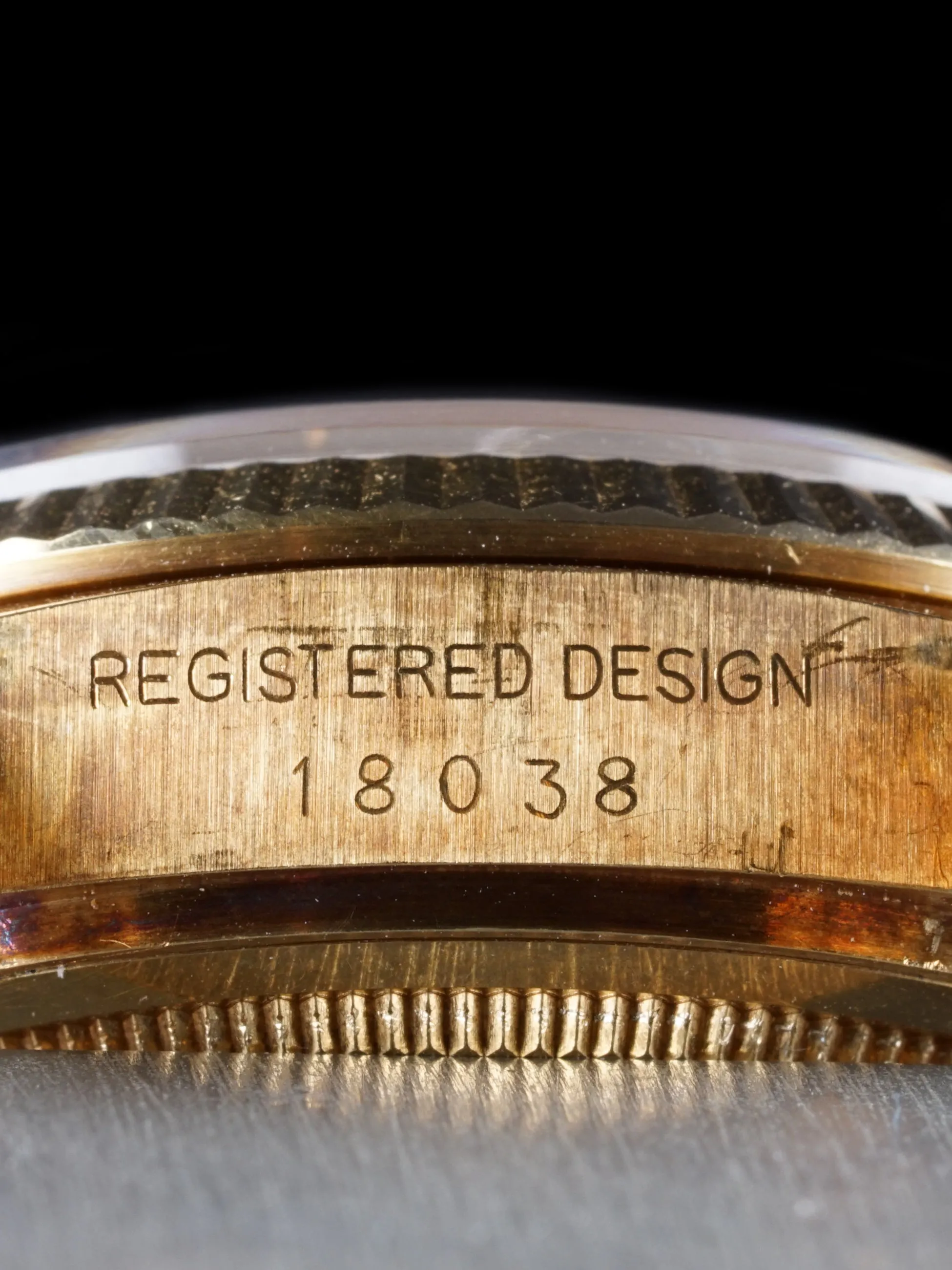 *Unpolished* 1979 Rolex Day-Date (Ref. 18038) 18k YG "Onyx Dial"