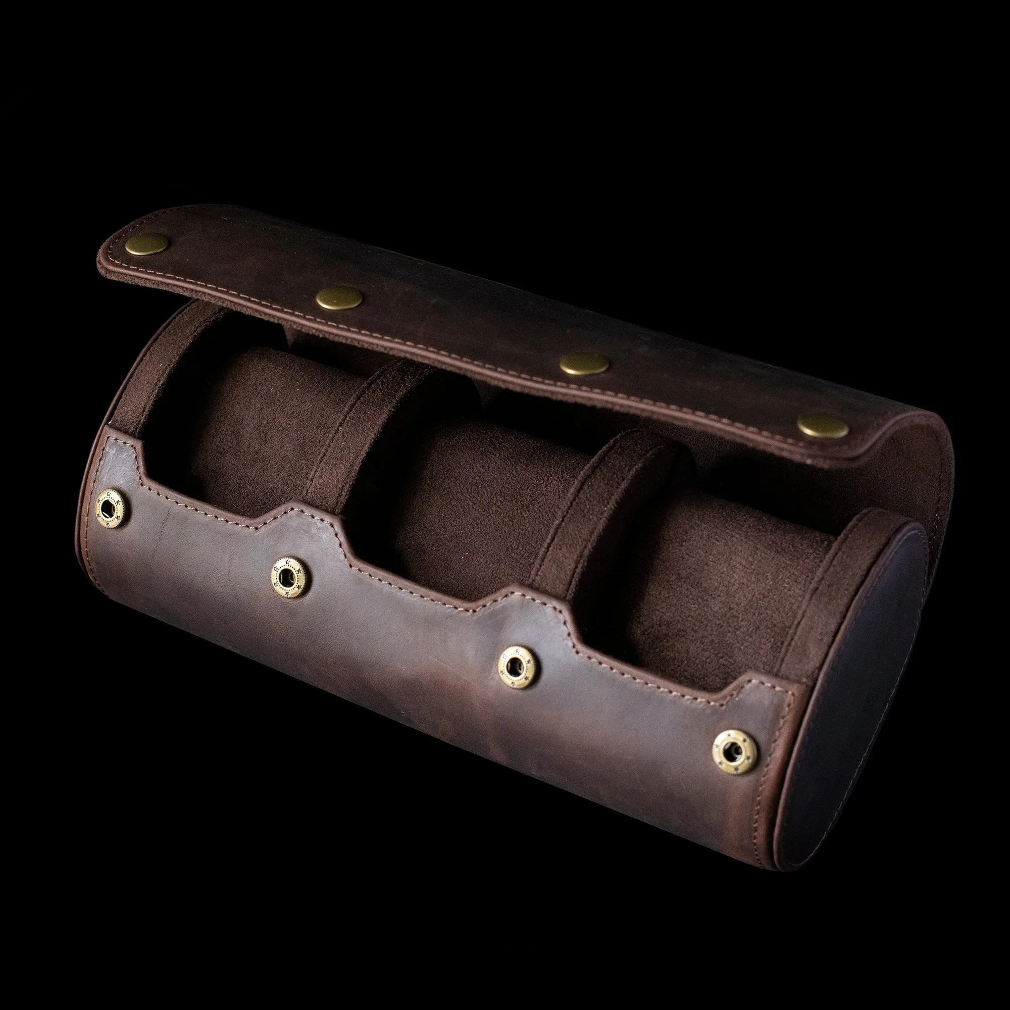 Watch Roll - Luxury Mid Range 3 Slot Brown Slider