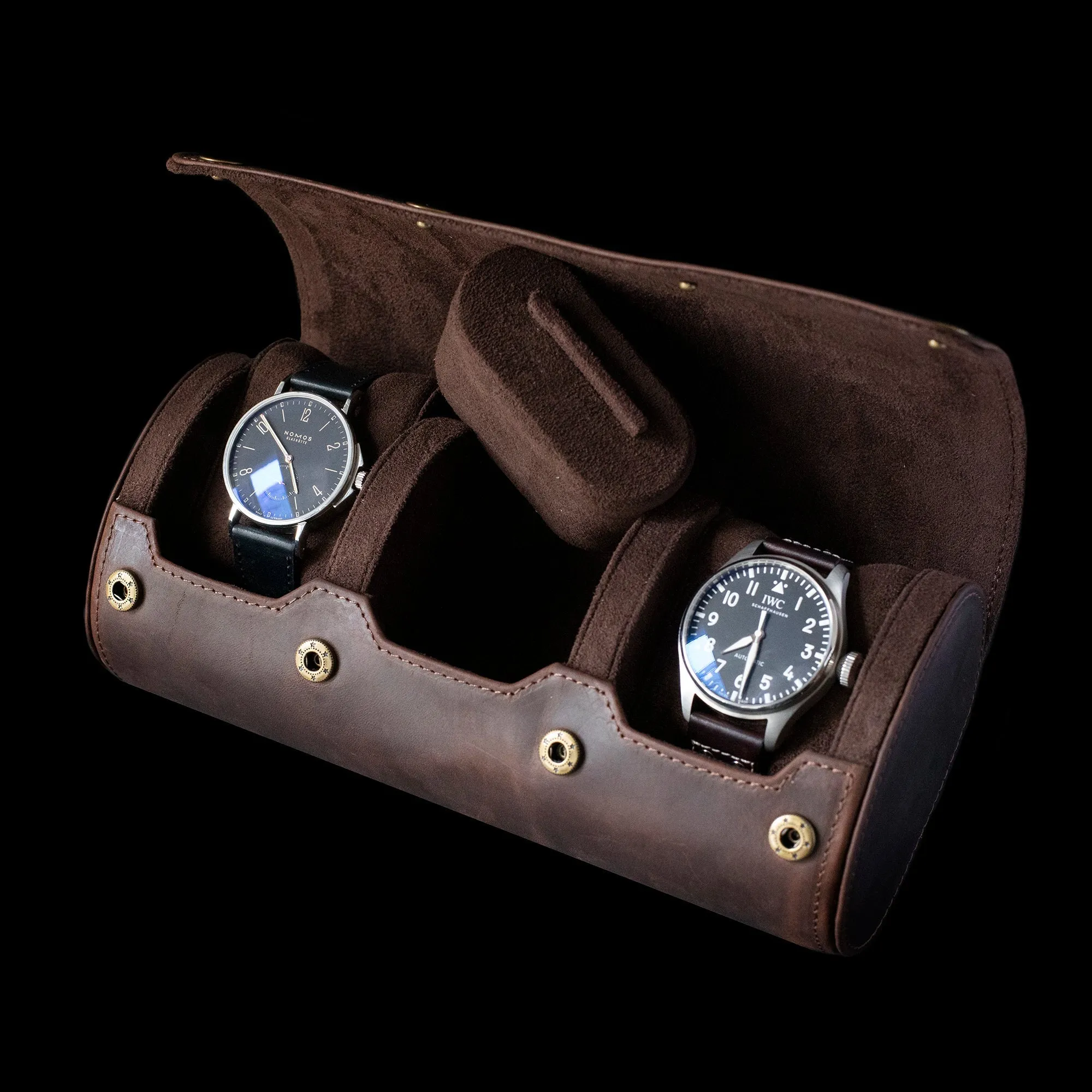 Watch Roll - Luxury Mid Range 3 Slot Brown Slider