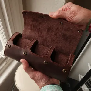 Watch Roll - Luxury Mid Range 3 Slot Brown Slider