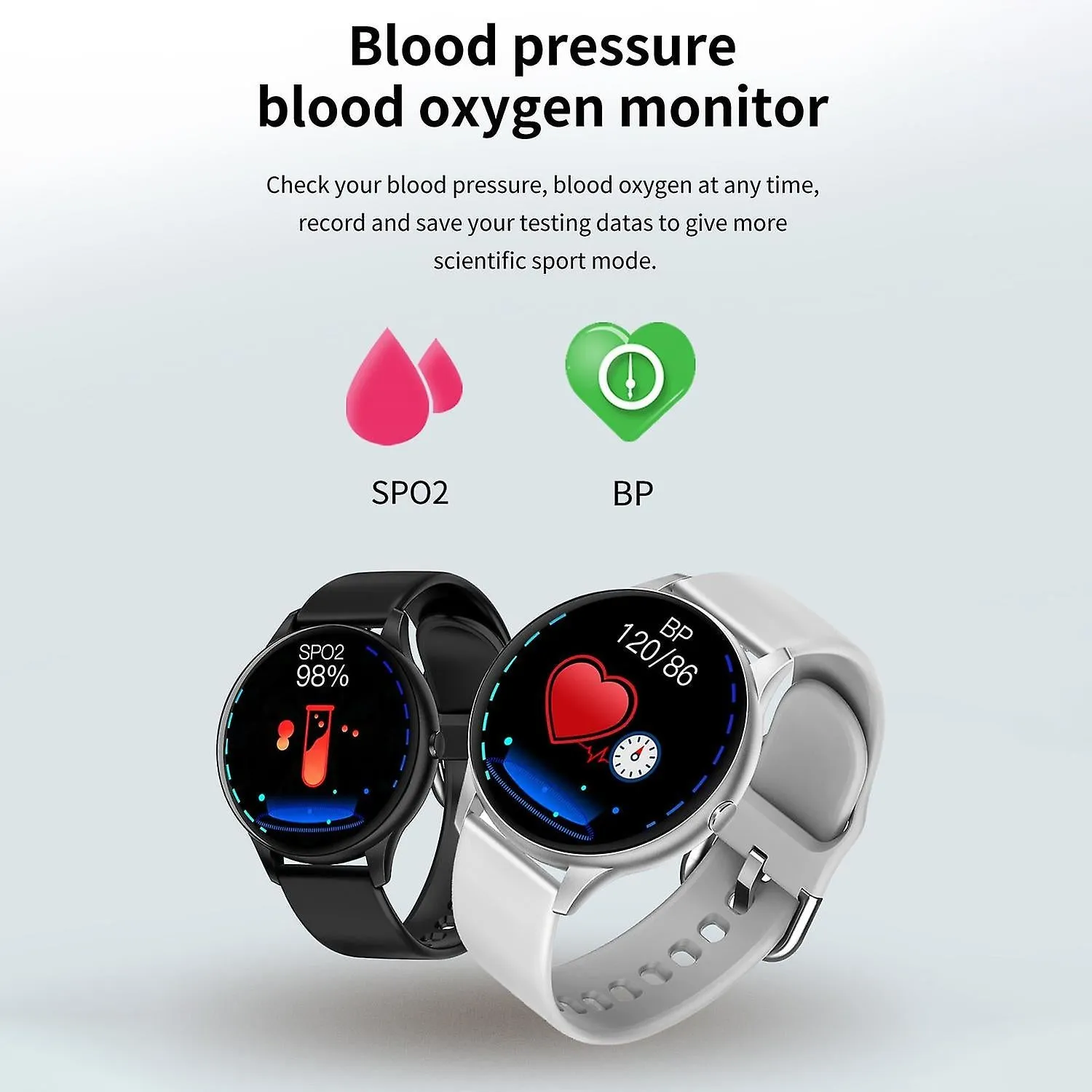 Watches sports smart watch fitness heart rate smart bracelet metal case watches pink
