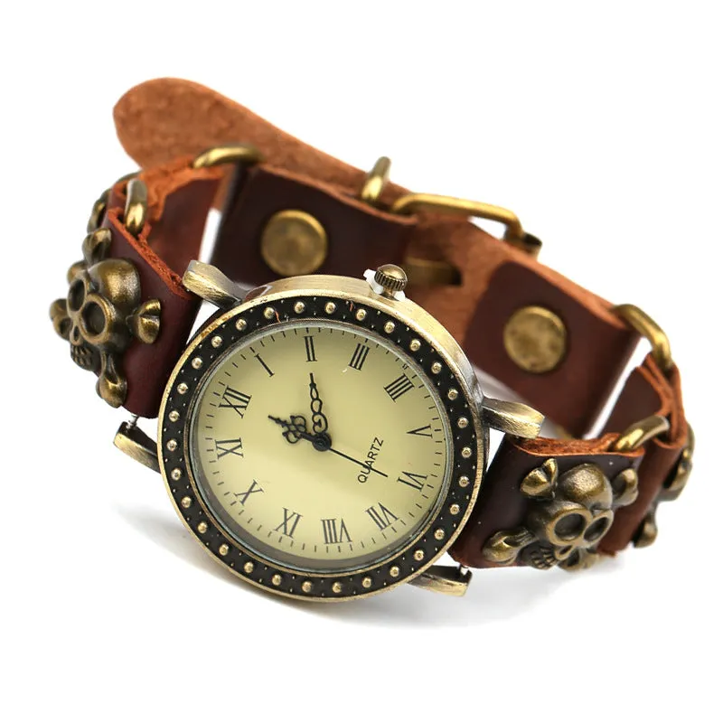 Wholesale of Ancient Skull Cowhide Watches