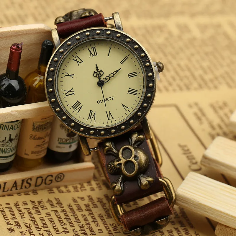 Wholesale of Ancient Skull Cowhide Watches