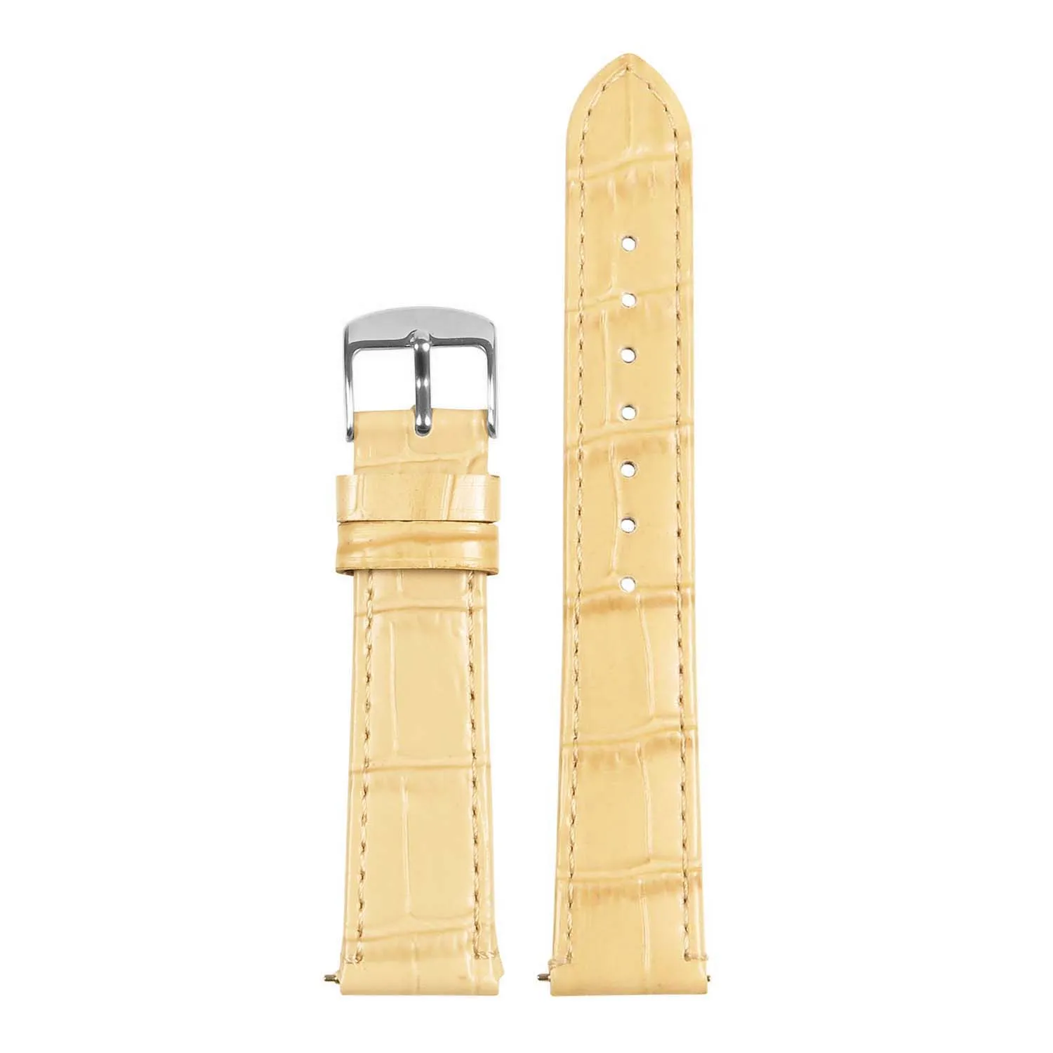 Women’s Crocodile Strap With Quick Release  - 20-24mm