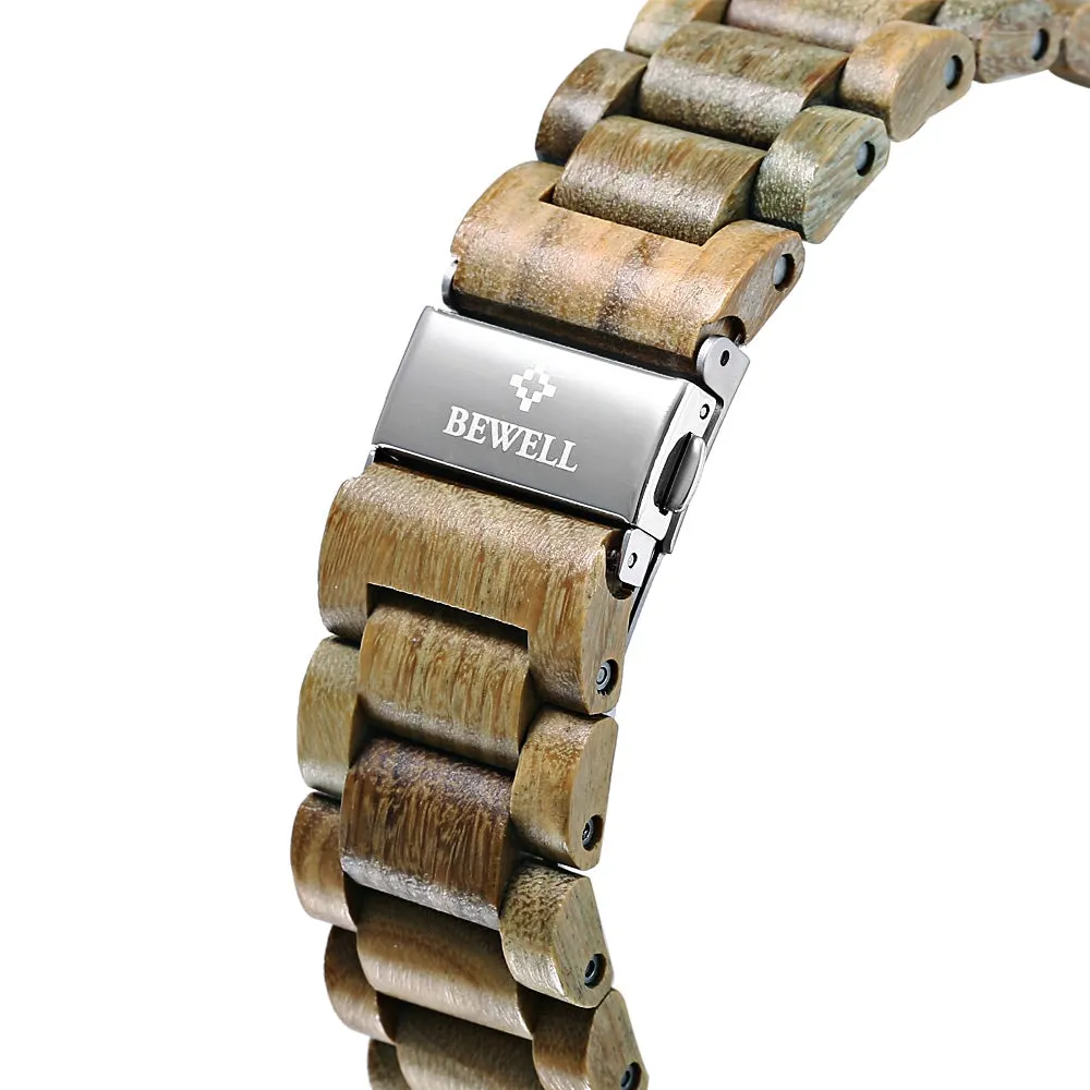 Wooden Luminous Pointer Chronograph Watch